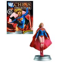 Supergirl White Pawn Chess Piece and Magazine