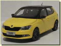 Skoda Fabia New Yellow 1/18 Die-Cast Vehicle   auto Škoda Fabia nová žlutá