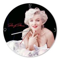 Marilyn Monroe Cordless Wood Wall Clock