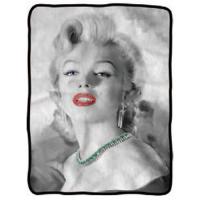 Marilyn Monroe Red Lips Fleece Throw Blanket