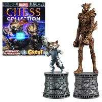 Rocket and Groot Knight Chess Pieces