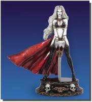 Lady Death Faux Bronze White Statue 