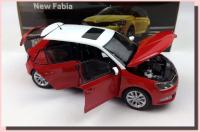 Skoda Fabia New Red 1/18 Die-Cast Vehicle   auto Škoda Fabia nová červená 