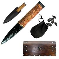 Genuine Dagger Arrowheads Belt Pouch Sheath Storage Box Survival Kit Replica Set sada k přežití